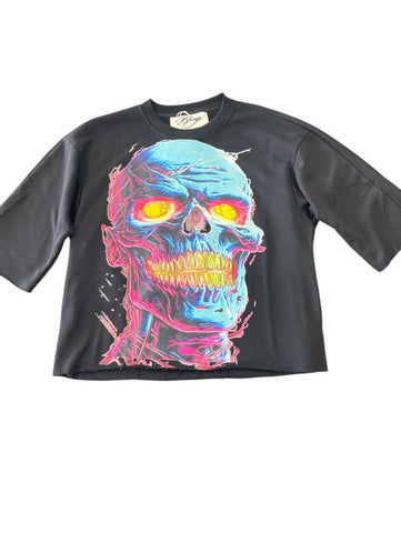 Men BKYS Hustle Club Cropped Top Shirt
