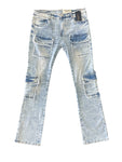 Men FWRD Eyelet Denim Stack Jeans