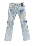 Men FWRD Eyelet Denim Stack Jeans