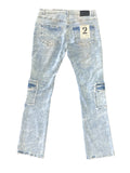 Men FWRD Eyelet Denim Stack Jeans