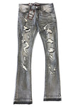 Men DENIMICITY Rip N Repair Stacked Flare Jeans