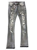 Men DENIMICITY Rip N Repair Stacked Flare Jeans
