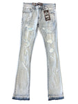 Men DENIMICITY Rip N Repair Stacked Flare Jeans