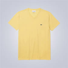 Men LACOSTE Pima Jersey V-Neck T-Shirt