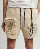 Men REASON Bridges Utility Stretch Tech Nylon Cargo Shorts