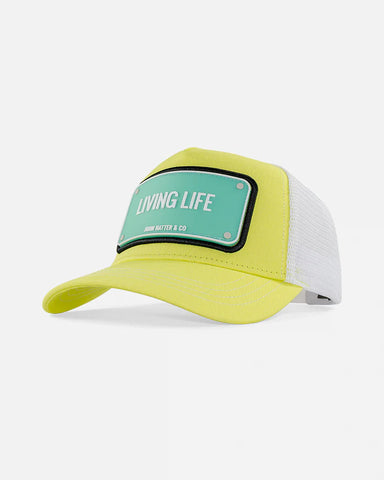 Men JOHN HATTER & CO Rubber Living Life Trucker Hat