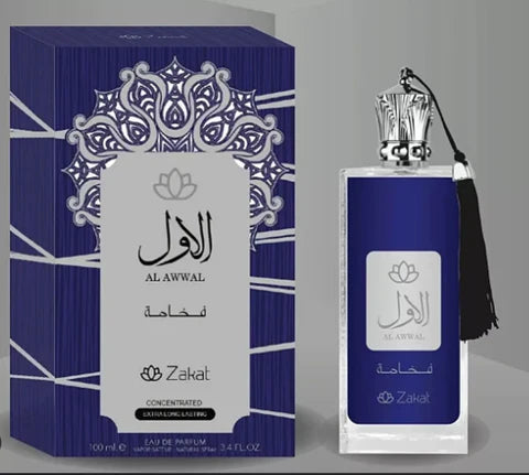 Unisex Al Awwal Fakhama Azul Eau De Parfum By Zakat 3.4 FL OZ