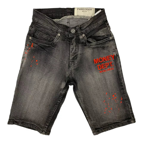 Kids FWRD Painted Money Dept. Denim Shorts