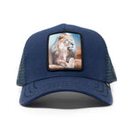 Men GOLD STAR Lion Trucker Hat