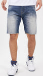 Men ETERNITY Raw Edge Denim Shorts