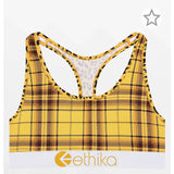 Women ETHIKA 50/50 Plaid & Animal Print Sport Bra