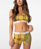 Women ETHIKA 50/50 Plaid & Animal Print Short