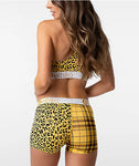 Women ETHIKA 50/50 Plaid & Animal Print Short