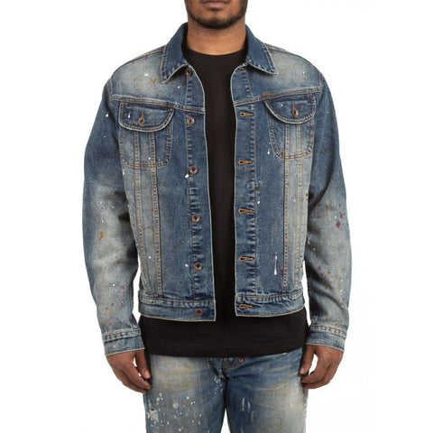 Men AKOO Run Alone Denim Jacket