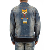 Men AKOO Run Alone Denim Jacket