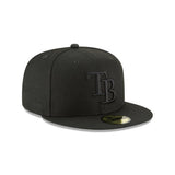 Men NEW ERA Tampa Bay Rays Blackout Basic 9FIFTY Snapback