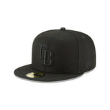 Men NEW ERA Tampa Bay Rays Blackout Basic 9FIFTY Snapback