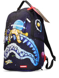 UNISEX SPRAYGROUND LIMITED EDITION PRINTED CANVAS BACKPACK NAVY BLUE