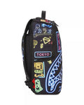 UNISEX SPRAYGROUND LIMITED EDITION NEON SHUJUKI BOOKBAG BLACK