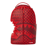 UNISEX SPRAYGROUND LIMITED EDITION SHARK BITE INFARED DLXV BACKPACK RED