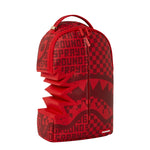 UNISEX SPRAYGROUND LIMITED EDITION SHARK BITE INFARED DLXV BACKPACK RED