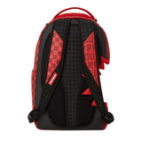 UNISEX SPRAYGROUND LIMITED EDITION SHARK BITE INFARED DLXV BACKPACK RED