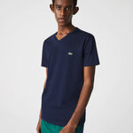 Men LACOSTE V-Neck Pima Cotton Jersey T-shirt