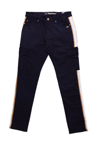 Men A.TIZIANO Wayne Five Pocket Cargo Jean BLACK