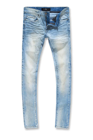 Men JORDAN CRAIG Marbled Denim Jean