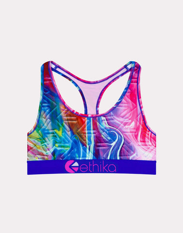 Women ETHIKA E-Peat Acrylic Tie-dye Sport Bra