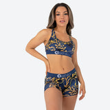 Women ETHIKA Gold Plaid Shorts