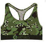 Women Ethika Camo Leopard Sport Bra