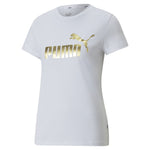 WOMEN PUMA ESS + METALLIC LOGO T-SHIRT