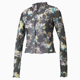 Women PUMA Crystal Galaxy Printed Long Sleeve Fitted Tee